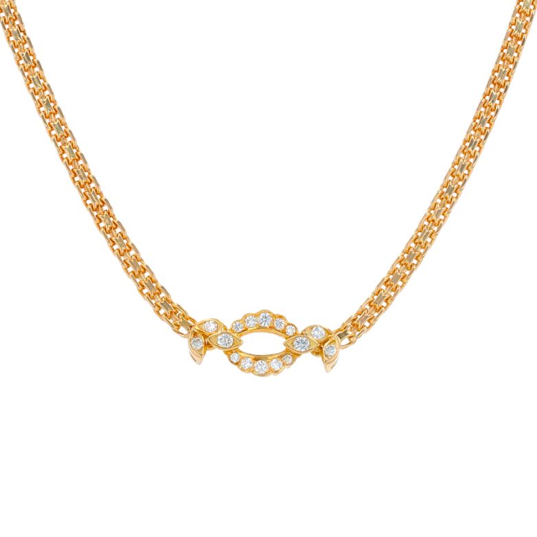 Collier vintage diamants 0.42 carat or jaune 19.70g Comme neuf -  reconditionné disponible sur Gemme Les Bijoux